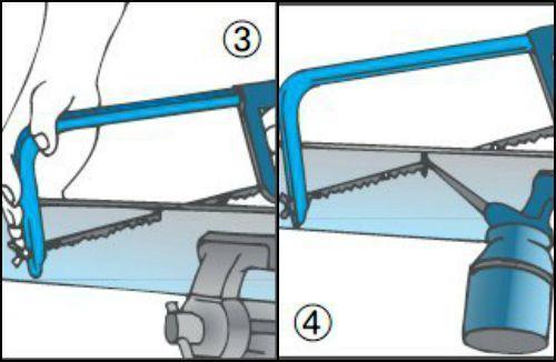 Effettuare il taglio sul ferro